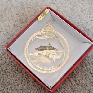 St. Thomas Virgin Islands Cruise Gold Ornament
